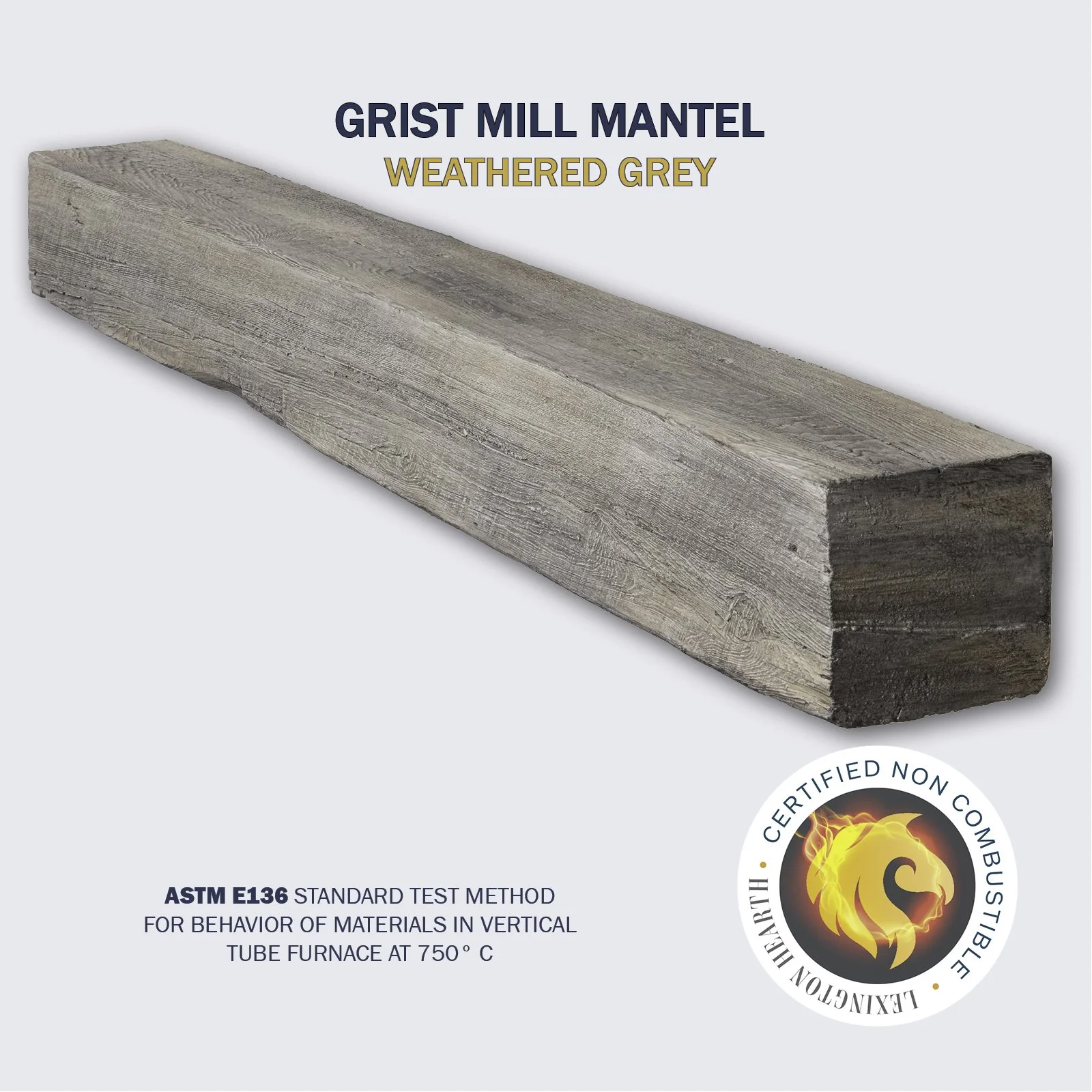 Grist Mill Non Combustible Rustic Mantel — Lexington Hearth